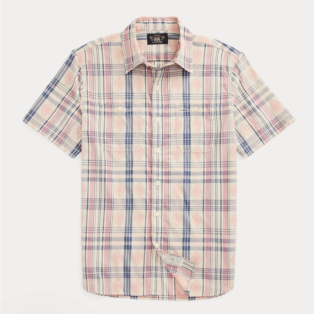 Ralph Lauren Double RL Men's Jacquard Madras workshirt - Large